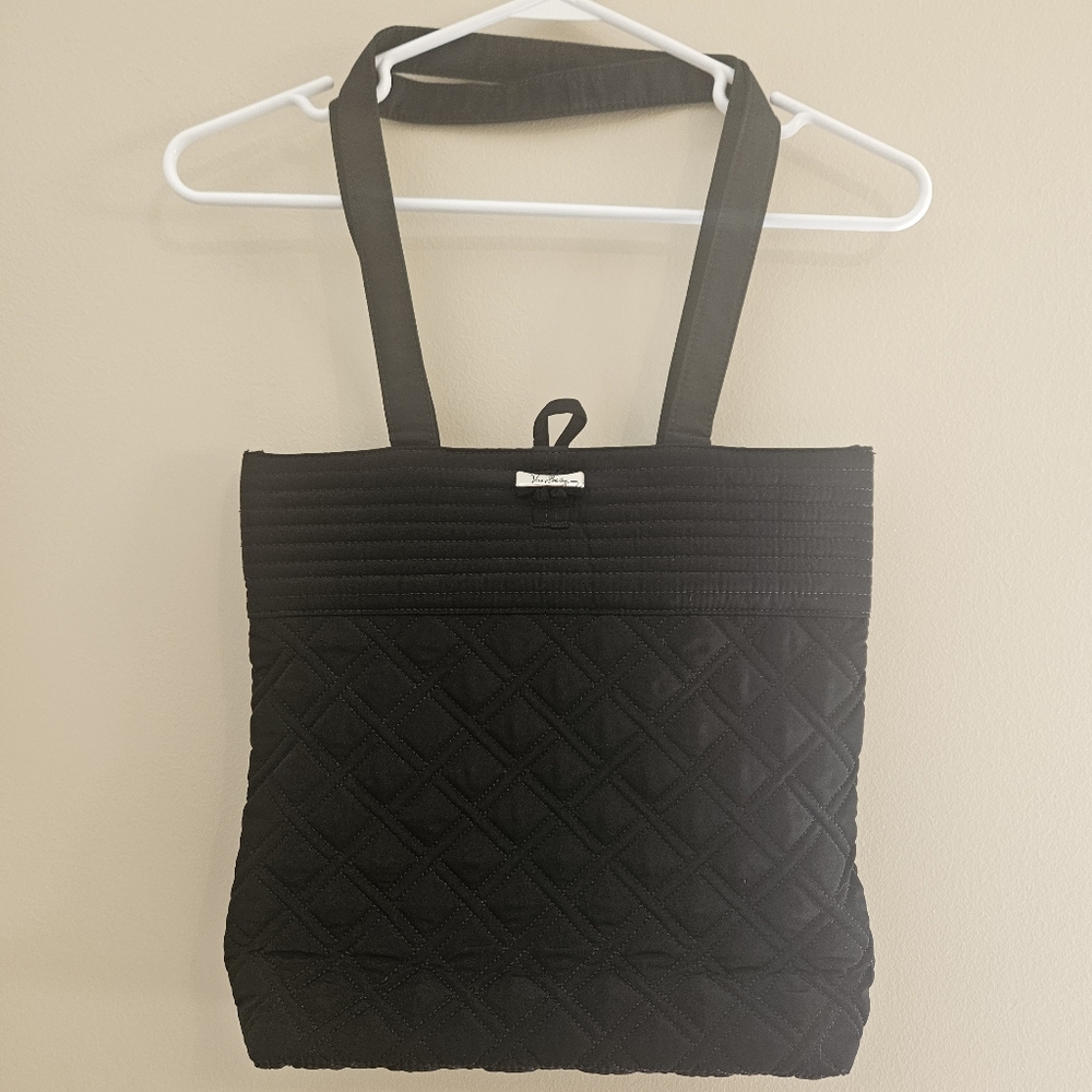 Vera Bradley Women's Black Large Quilted Tote Bag